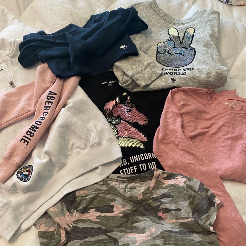Lot of Abercrombie kids girls shirts